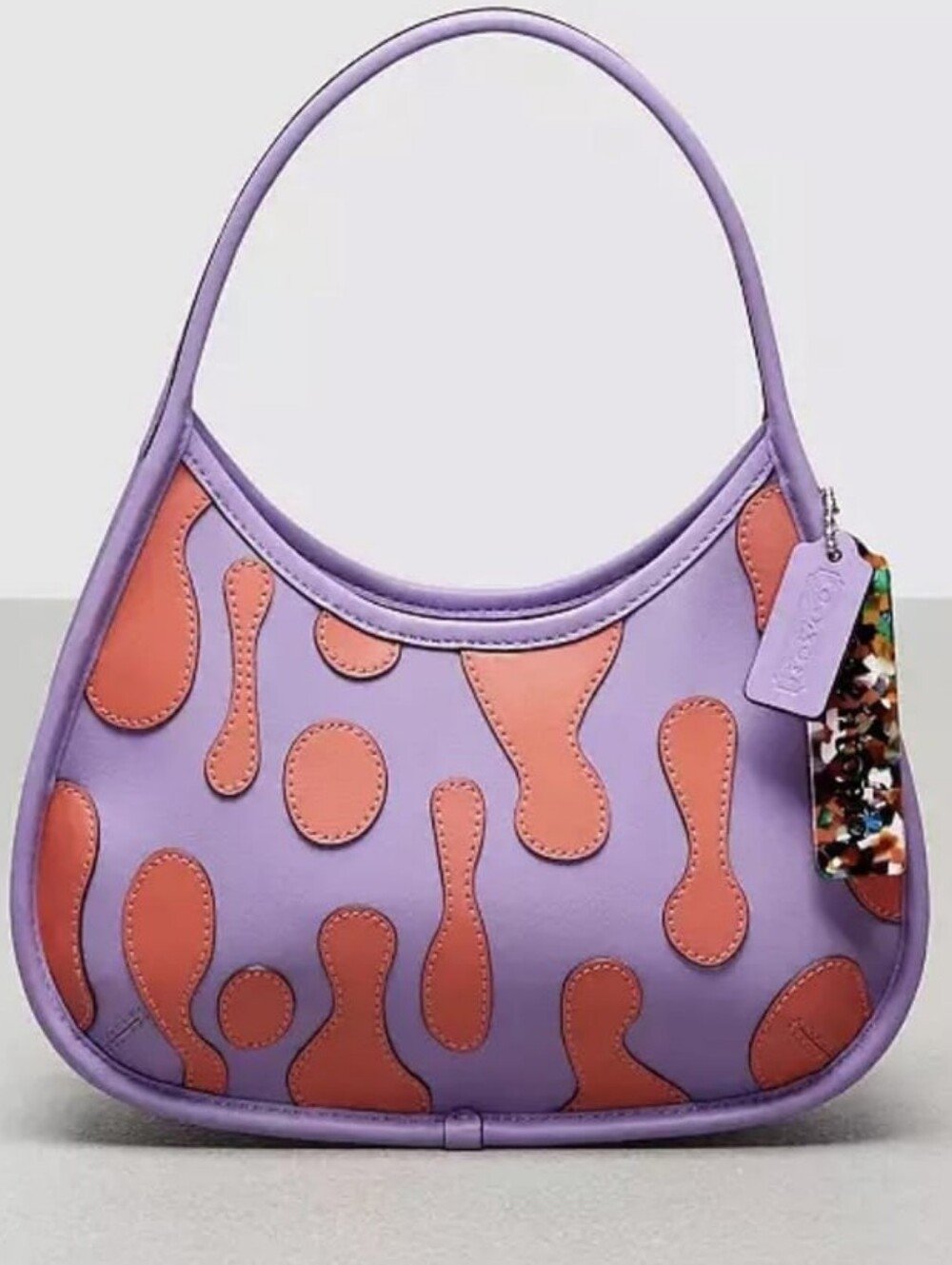 💜✨️❤️RARE💜✨️❤️ Coachtopia Ergo Shoulder Bag Lava Appliqué Purple Red